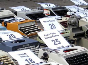 Máquinas de escribir con las sentencias